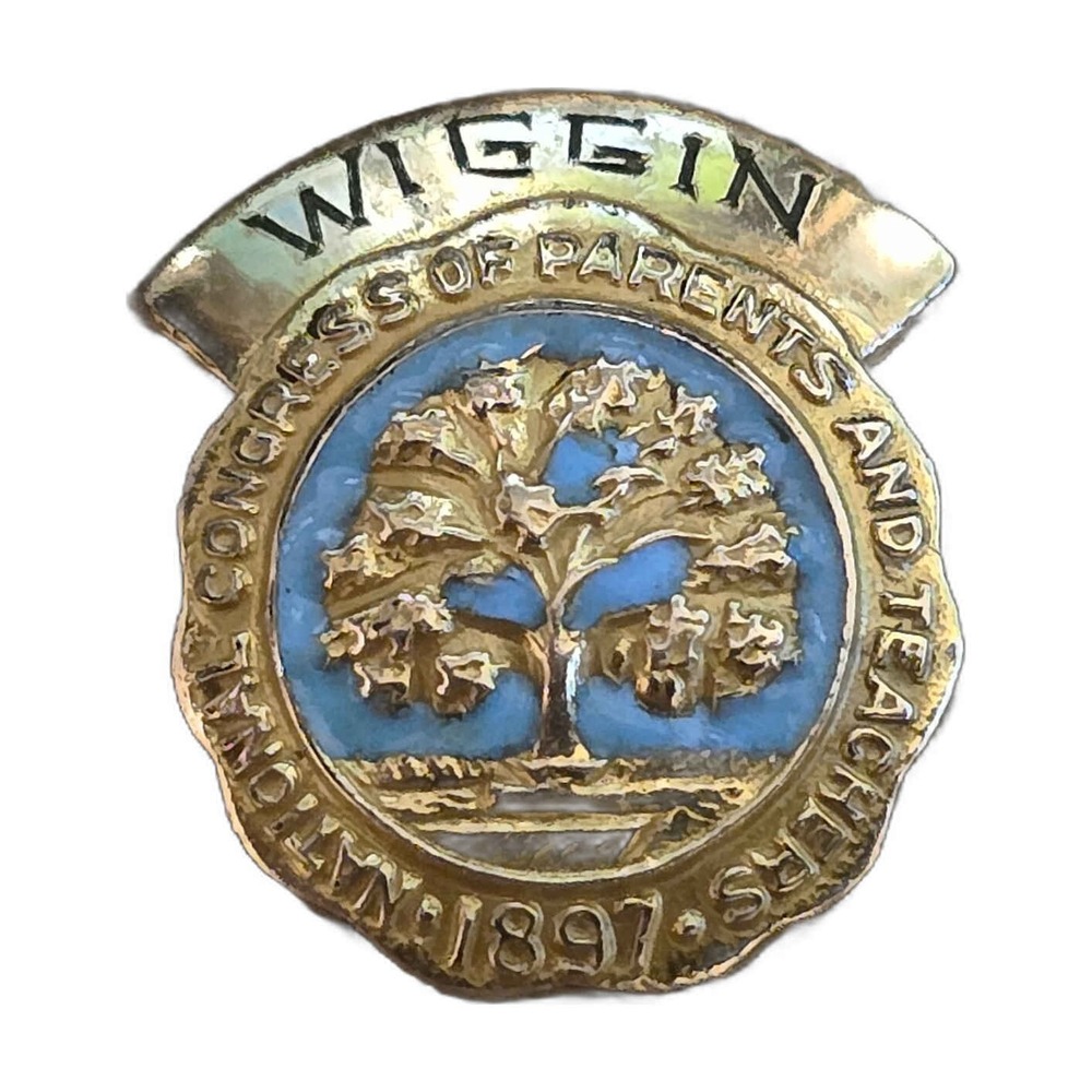 National Congress of Parents and Teachers 1897 Gold Filled Enamel Lapel Pin H4